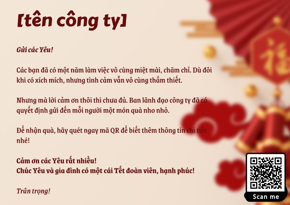 thông báo tặng quà tết cho nhân viên 8