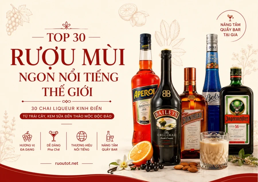Top Rượu Mùi Ngon Đình Đám - 30 Chai Liqueur Bạn Nên Thử