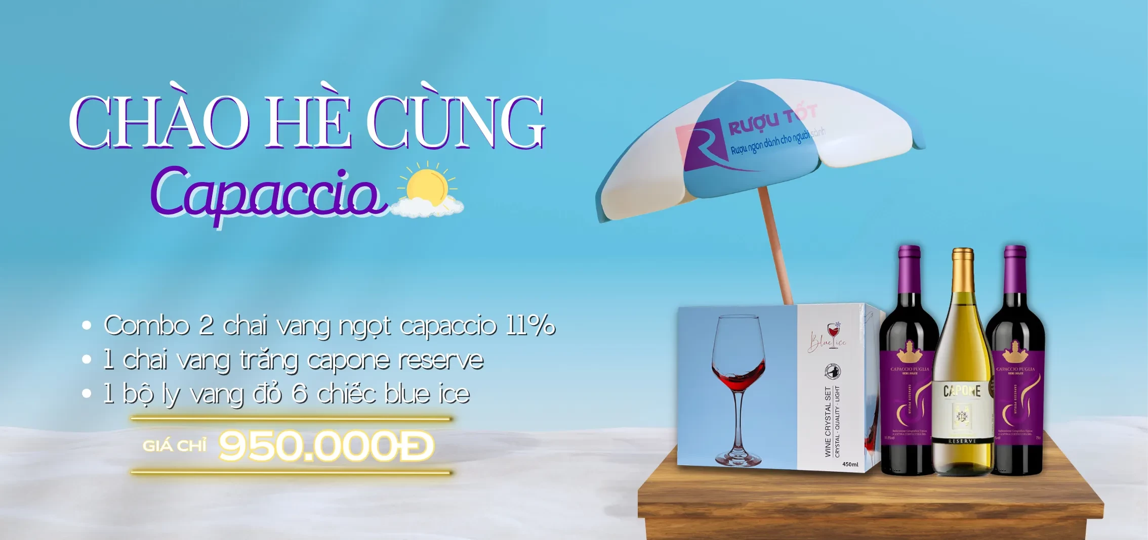 Chào Hè Cùng Capaccio: Combo Ưu Đãi Chỉ 950k Duy Nhất Trong Mùa Hè Này