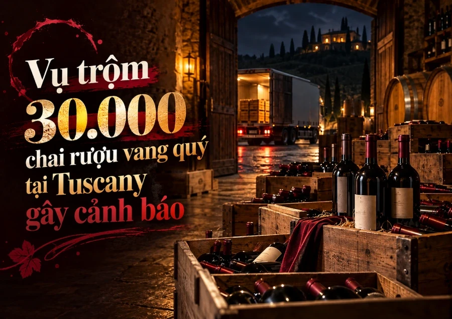 Vụ trộm 30.000 chai rượu vang quý tại Tuscany gây cảnh báo