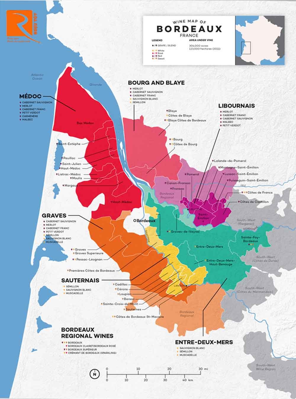 Những Giống Nho Nào Tạo Nên Một Sự Pha Trộn Của Bordeaux?