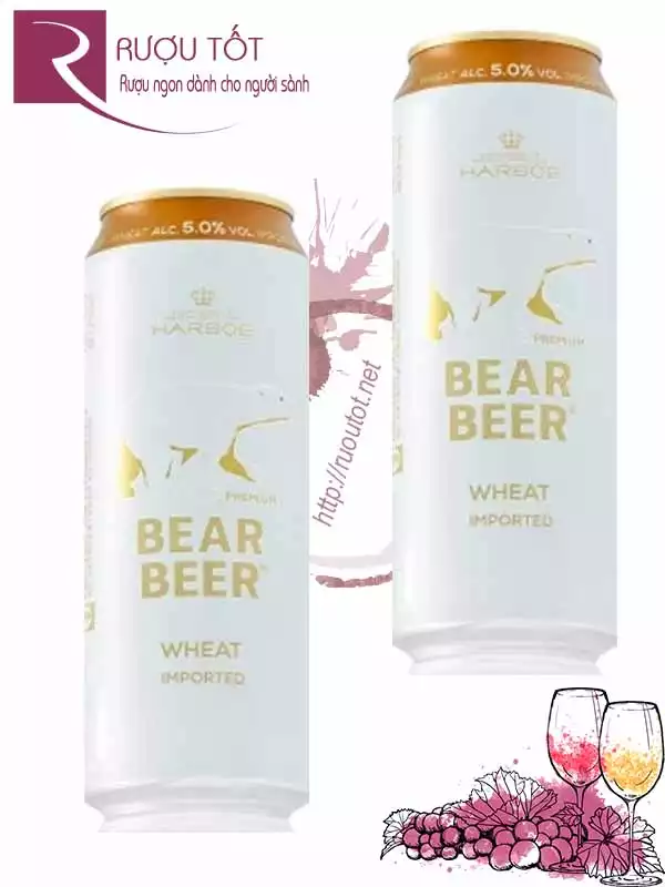 Bia Đức Bear Beer Wheat Gấu Trắng