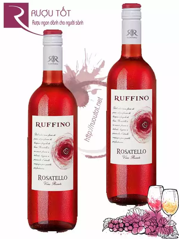 Vang Ý Ruffino Rosatello Rosato Cao cấp