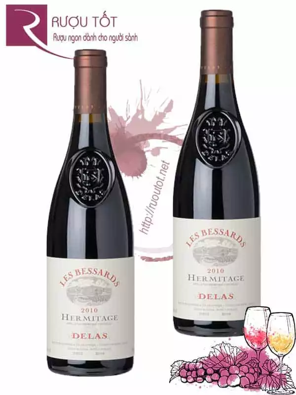 Vang Pháp Hermitage Delas Les Bessards Syrah Cao cấp