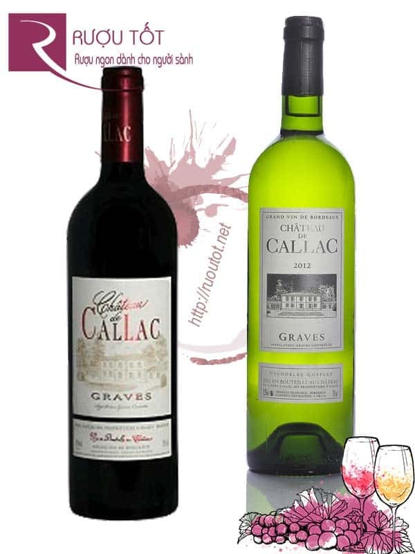 Vang Pháp Chateau de Callac Graves Bordeaux Blend (Red - White)