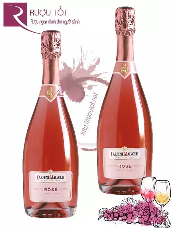 Rượu vang Carpenè Malvolti Rosé Cuvee Brut