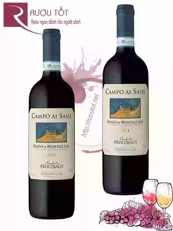 Rượu Vang Campo Ai Sassi Rosso di Montalcino Frescobaldi Cao cấp