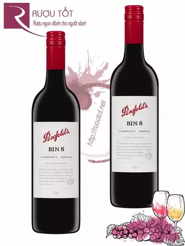 Rượu vang Penfolds Bin 8 Cabernet Shiraz