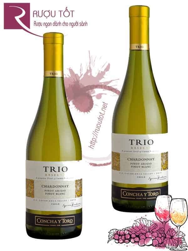 Vang Chile Trio Reserva Chardonnay Pinot Grigio Pinot Blanc Hảo hạng