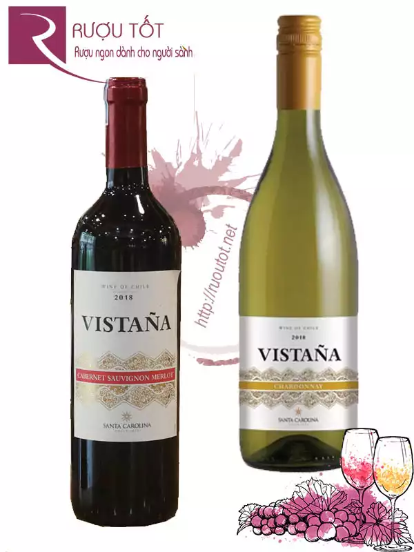 Rượu Vang Vistana Santa Carolina Red - White