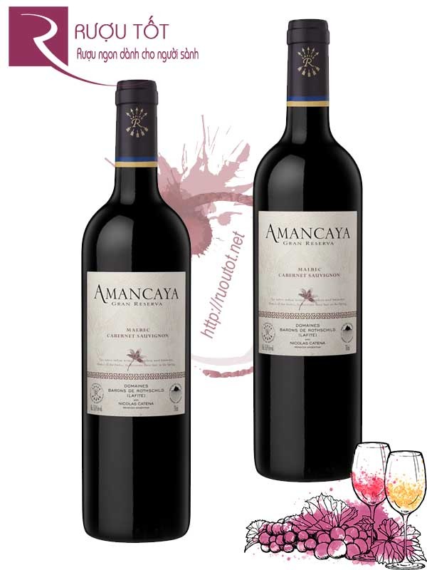 Rượu vang Amancaya Reserva Malbec Cabernet Sauvignon Thượng hạng