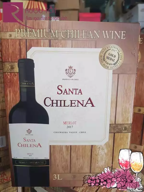 Vang bịch Chile Santa Chilena 3 lít Thượng hạng