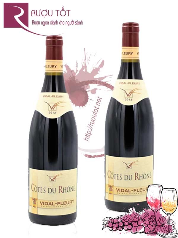 Rượu Vang Cotes Du Rhone Rouge Vidal Fleury Cao cấp
