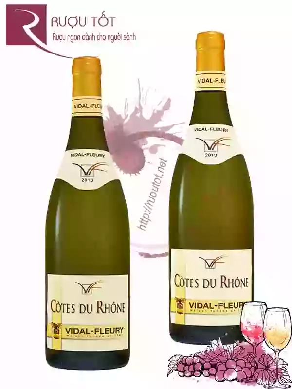 Rượu Vang Cotes Du Rhone Blanc Vidal Fleury Cao cấp
