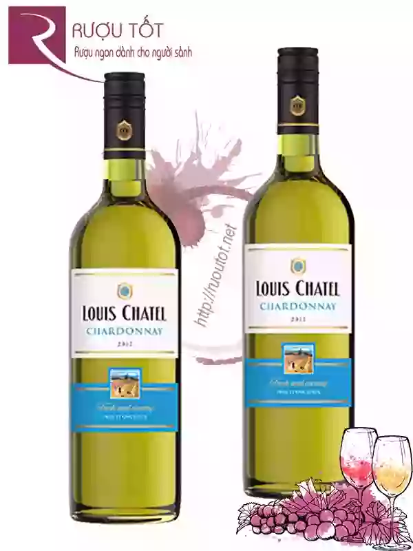 Vang Pháp Louis Chatel Chardonnay Thượng hạng