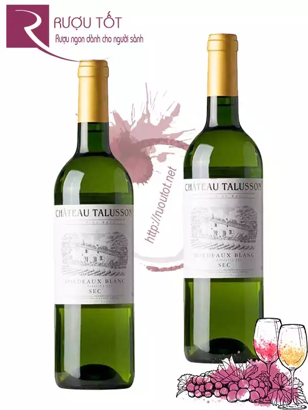 Vang Pháp Chateau Talusson Bordeaux Blanc Sec Cao cấp