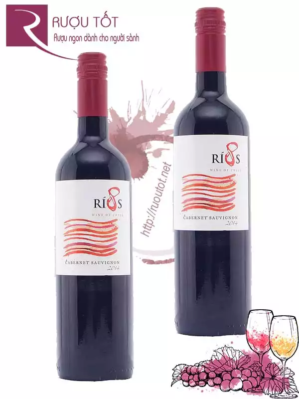 Vang Chile 8 Rios Cabernet Sauvignon Hảo hạng