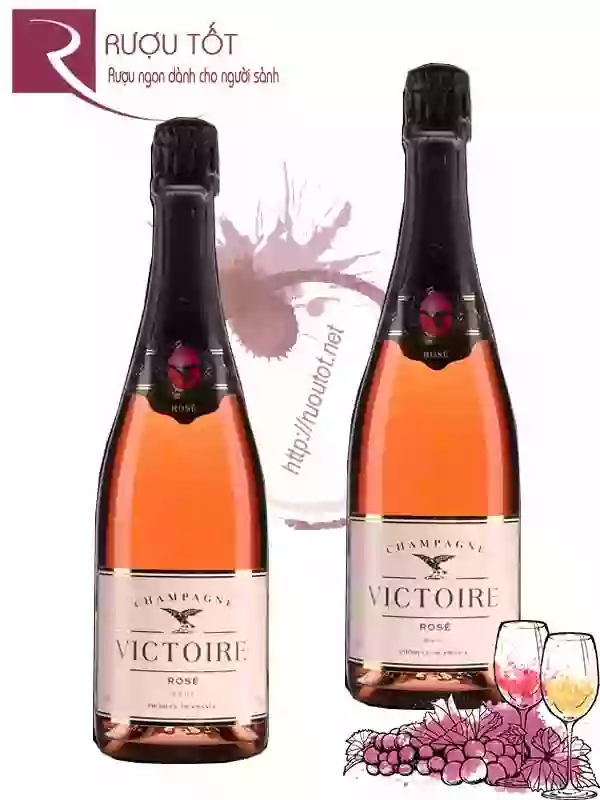Rượu Champagne Victoire Rose Brut Cao cấp