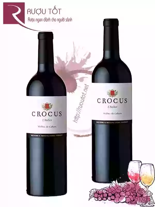 Rượu Vang Crocus L'Atelier Malbec Cahors Cao cấp