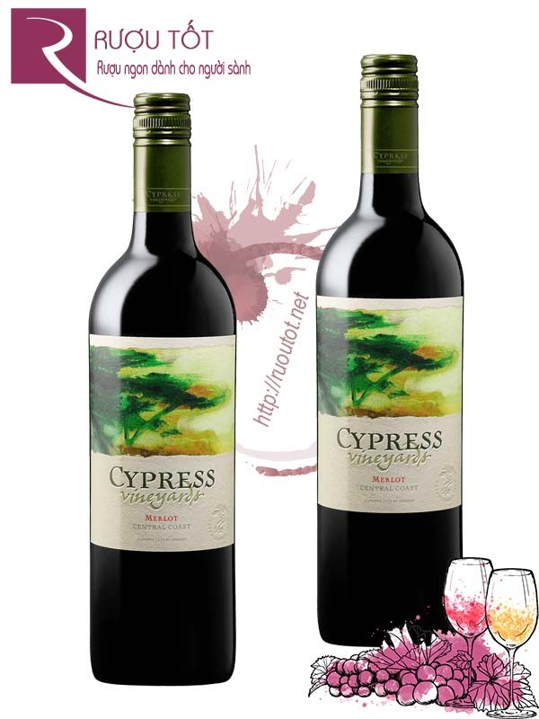 Rượu vang Cypress Vineyards Merlot Thượng hạng
