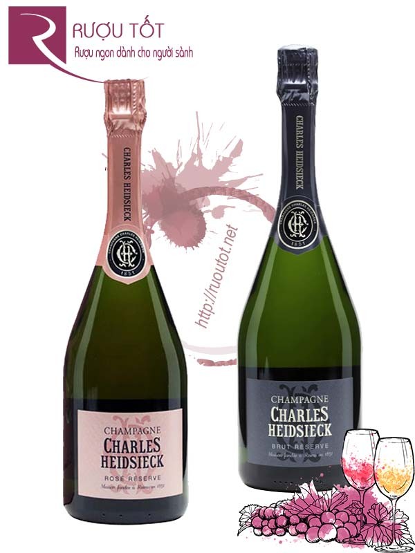 Rượu Champagne Charles Heidsieck Brut - Rose Reserve Cao cấp