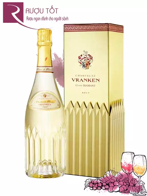 Champagne Pháp Vranken Diamant Blanc de Blancs Cao cấp