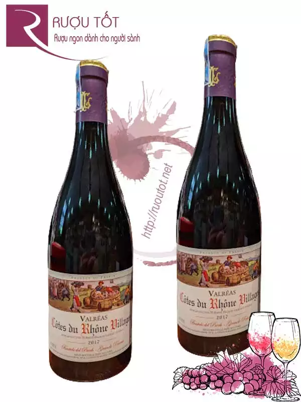 Vang Pháp Valréas Côtes Du Rhône Village Thượng hạng