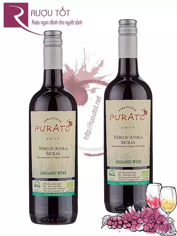 Vang Ý Purato Nero d Avola Sicilia Organic