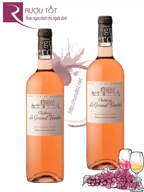 Vang Pháp Chateau Le Grand Verdus Bordeaux Rose hồng Cao cấp