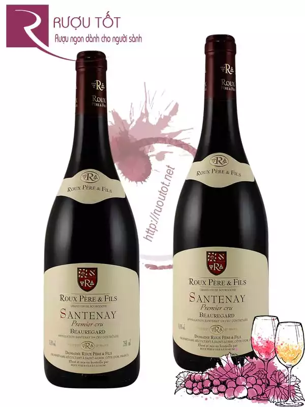 Vang Pháp Santenay Premier Cru Beauregard Domaine Roux