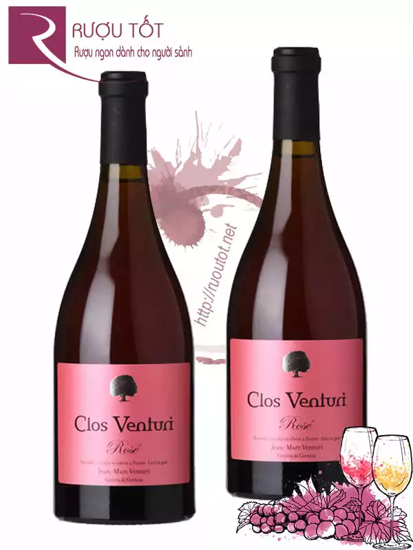 Vang Pháp Clos Venturi Rose