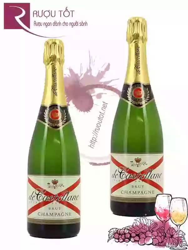 Rượu Champagne Pháp de Castellane Brut 375ml Thượng hạng