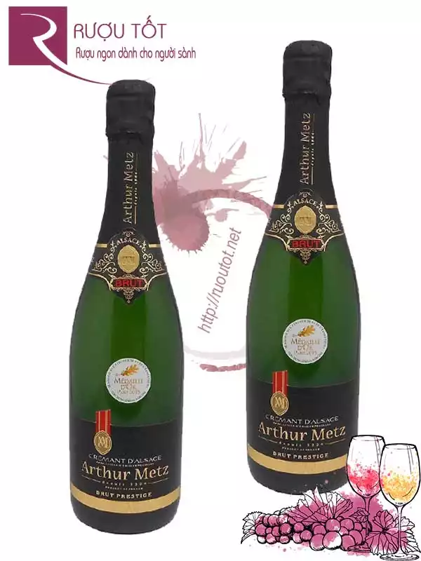 Vang nổ Pháp Arthur Metz Cremant D'Alsace Brut Medaille