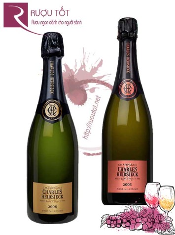 Champagne Pháp Charles Heidsieck Brut- Rose Millesime 95 điểm hảo hạng