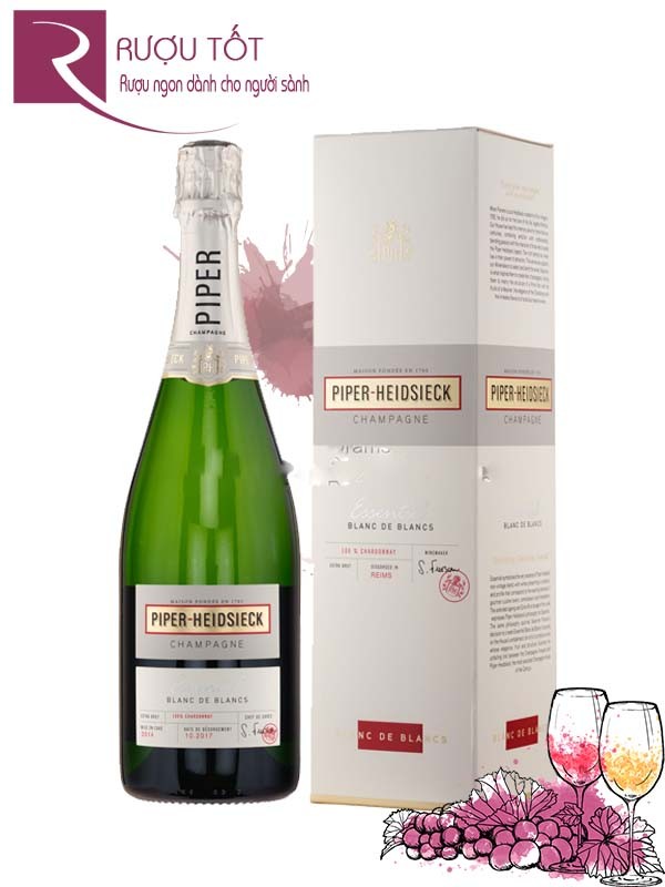 Champagne Pháp Piper Heidsieck Essentiel Blanc De Blancs 93 điểm Hảo hạng
