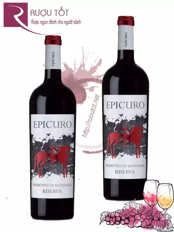 Vang Ý Epicuro Primitivo di Manduria Riserva Chính hãng