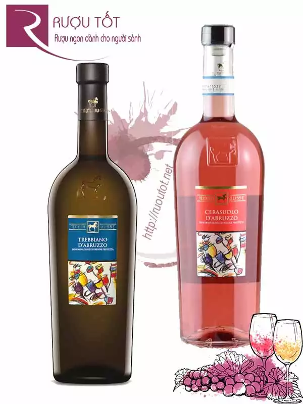 Vang Ý Tenuta Ulisse Cerasuolo Trebbiano d'Abruzzo Rose - White Cao cấp