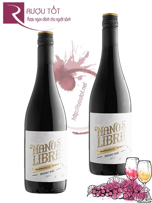 Rượu Vang Manos Libre Tempranillo Shiraz Organic Giá Tốt