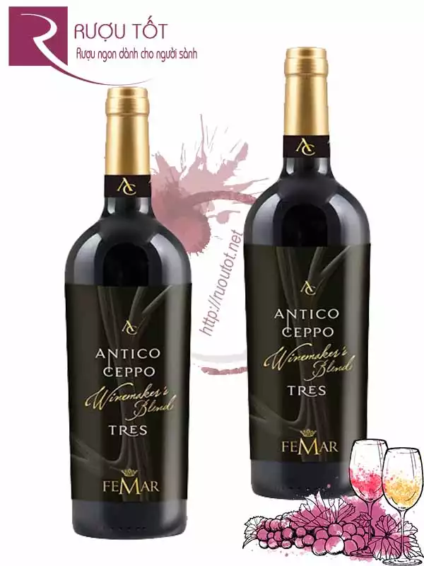 Vang Ý Antico Ceppo Tres Lazio Rosso Thượng hạng