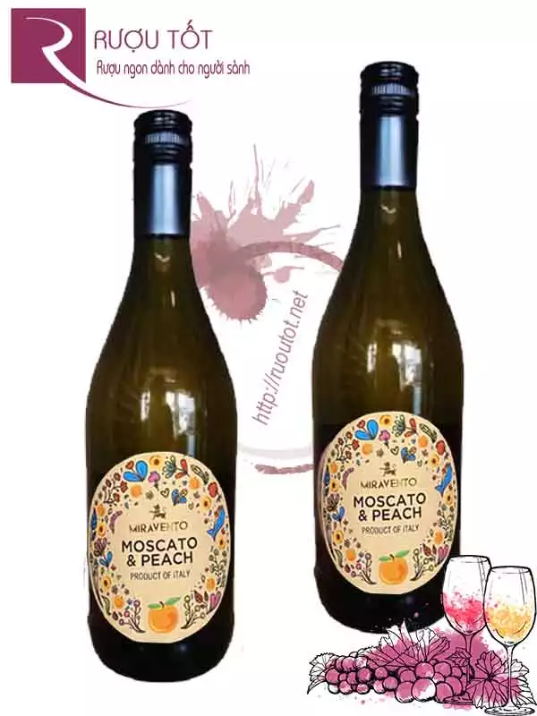 Vang Ý Moscato Peach Miravento Chính Hãng