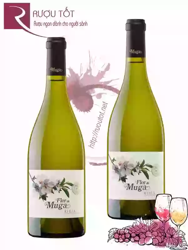 Rượu Vang Flor de Muga Blanc Rioja Hảo Hạng