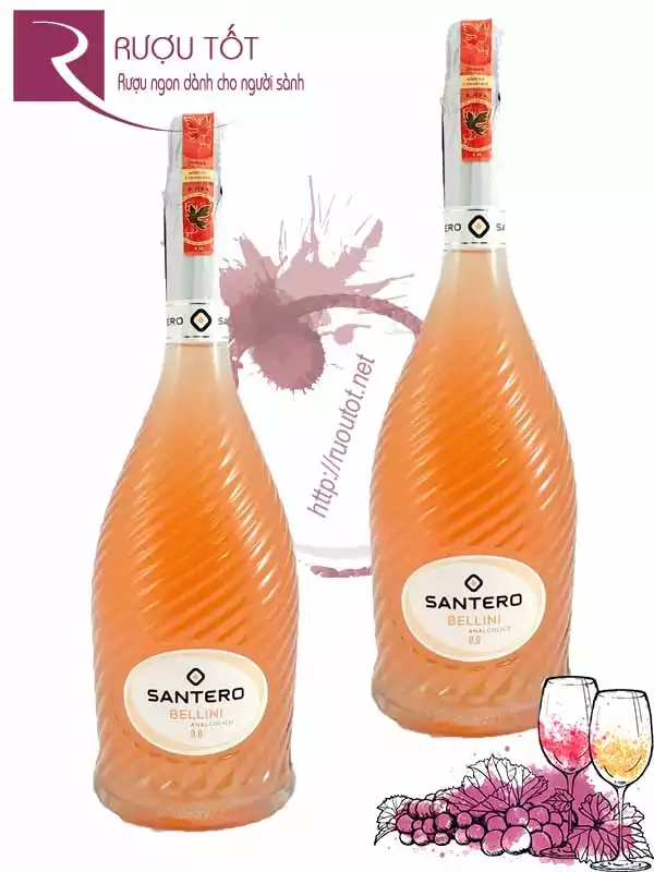 Vang Ý Santero Bellini Analcolico Chính Hãng