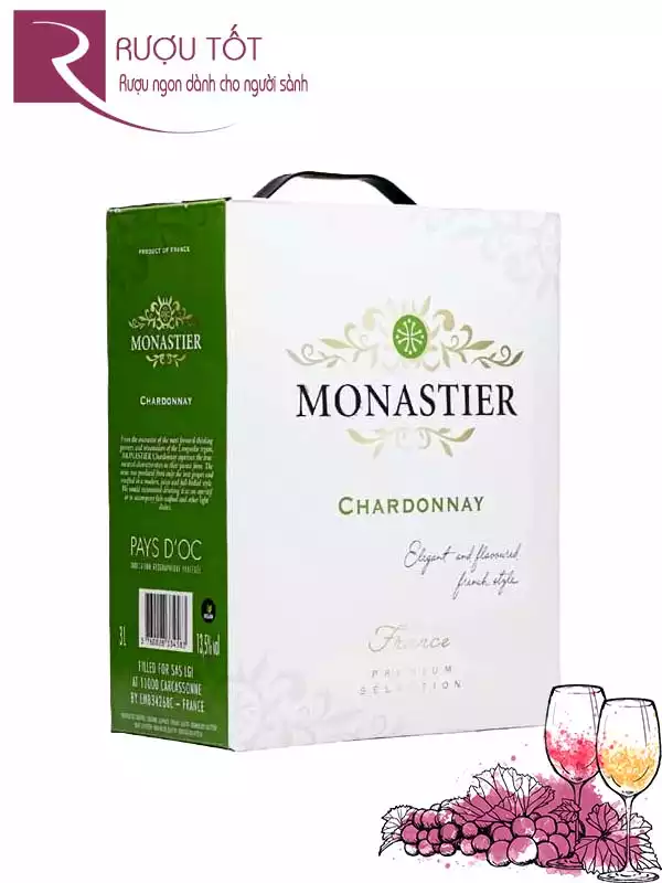 Vang Pháp Monastier Chardonnay France Premium 3L