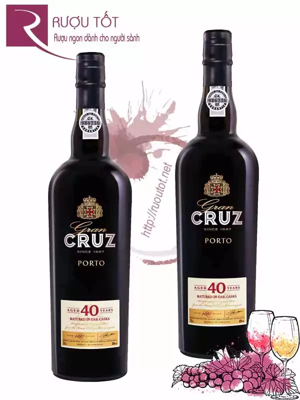 Rượu Vang Porto Cruz 40 years old Port Tawny Cao Cấp