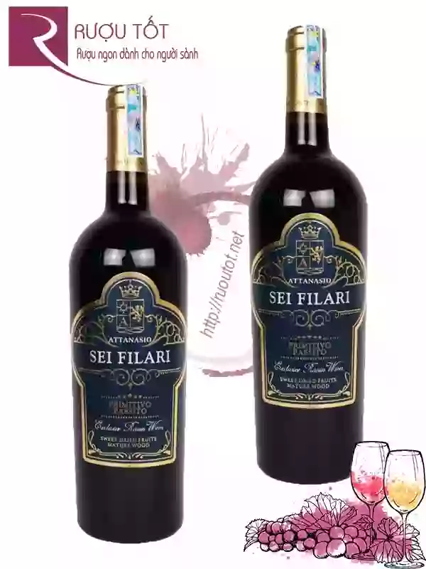 Rượu Vang Sei Filari Primitivo Passito Attanasio Giá rẻ