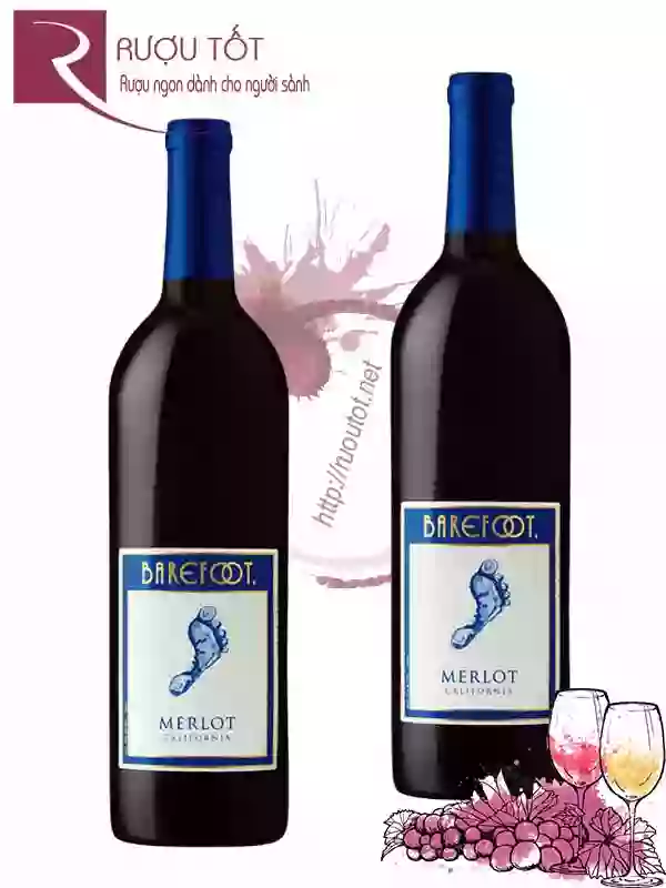 Rượu Vang Barefoot Merlot Wine Varietal Giá Tốt