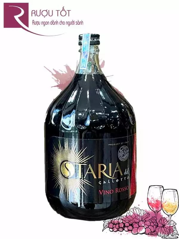 Rượu vang Staria Del Galletto Vino Rosso 3L 14 độ