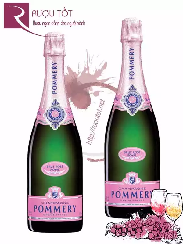Champagne Pháp Pommery Brut Rose Hảo Hạng