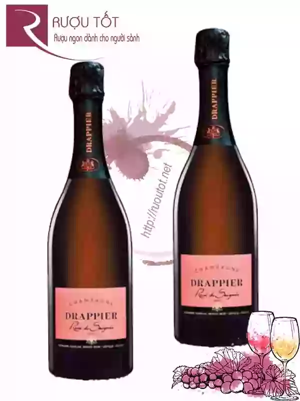 Rượu vang Pháp Champagne Drappier Rose de Saignee Giá Tốt