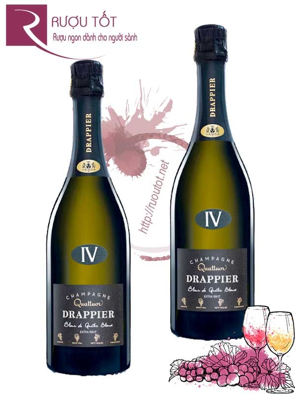 Rượu vang Pháp Champagne Drappier Quanttuor Blanc de Quantre Blancs